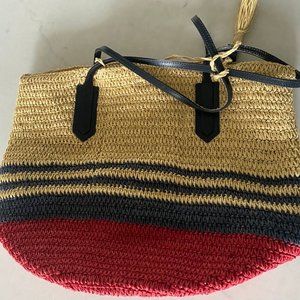 JCrew Raffia Tote